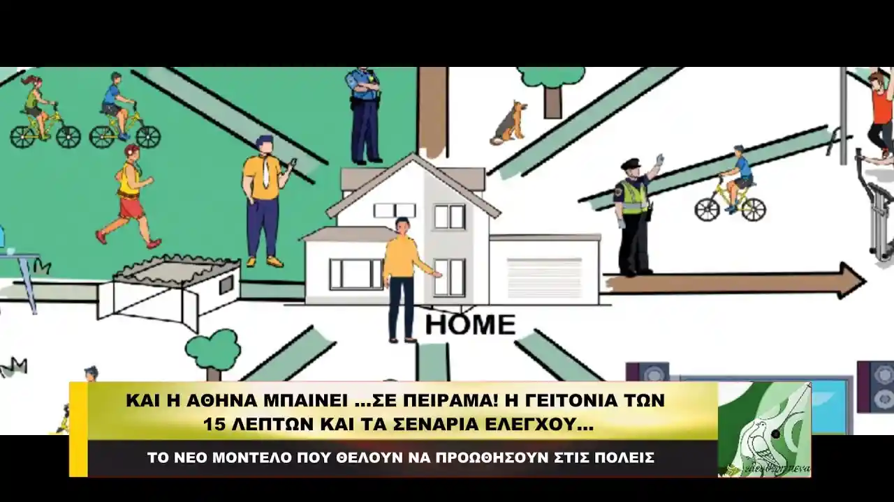 Και η Αθήνα μπαίνει …σε πείραμα! Η γειτονιά των 15 λεπτών και τα σενάρια ελέγχου…