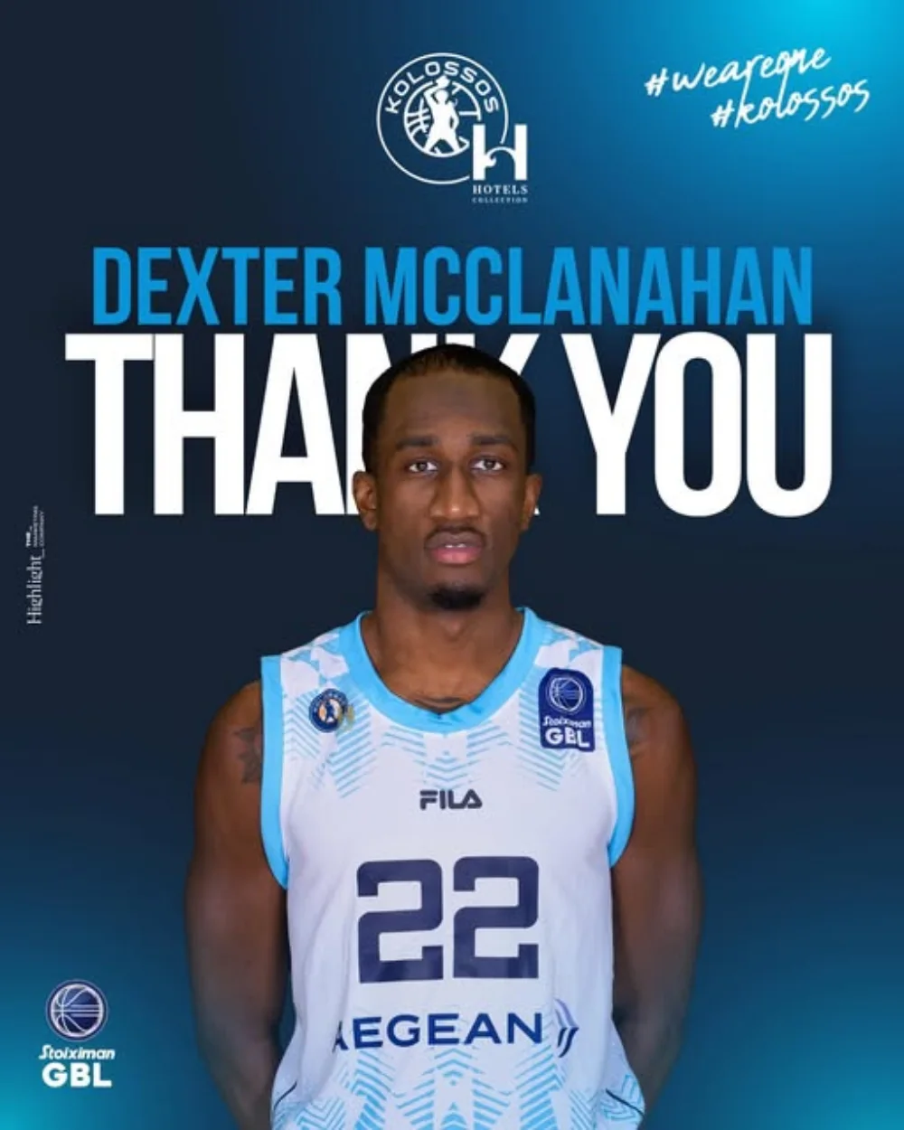 Παρελθόν από τον Κολοσσό Ρόδου ο Ντέξτερ ΜακΚλάναχαν