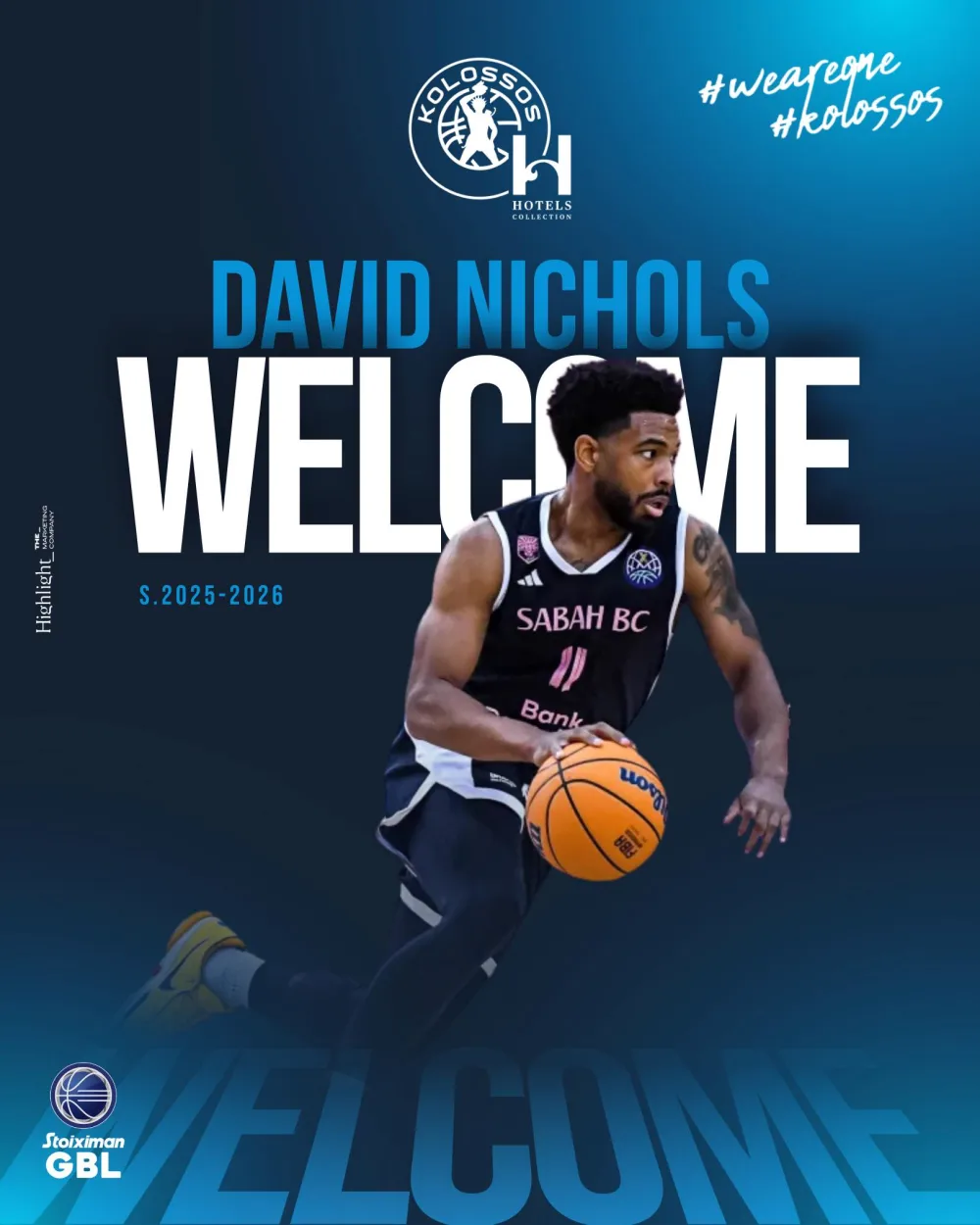 Ο Κολοσσός Ρόδου ανακοίνωσε την απόκτηση του Ντέιβιντ Νίκολς