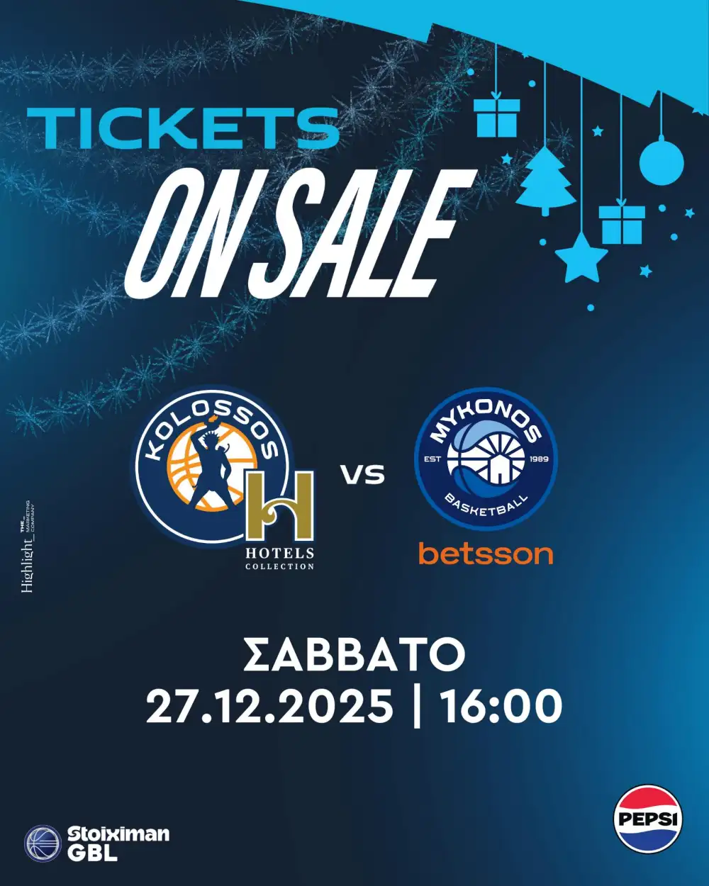 Κολοσσός Ρόδου: Ξεκίνησε η προπώληση των εισιτηρίων για το παιχνίδι του Σαββάτου (27/12) κόντρα στην Μύκονο