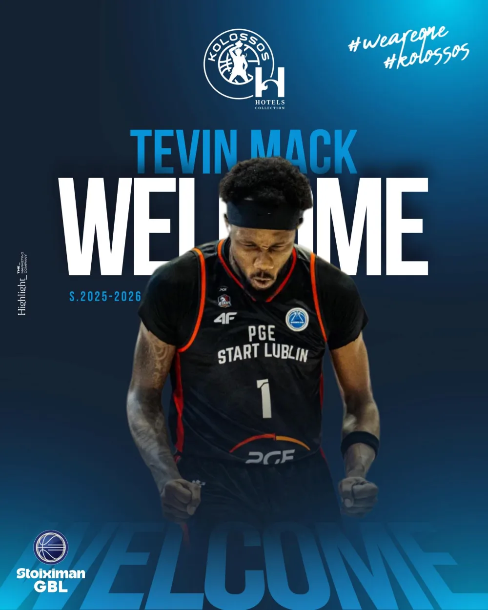 Ο Κολοσσός Ρόδου ανακοίνωσε τον 29χρονο σμολ φόργουορντ Τέβιν Μακ