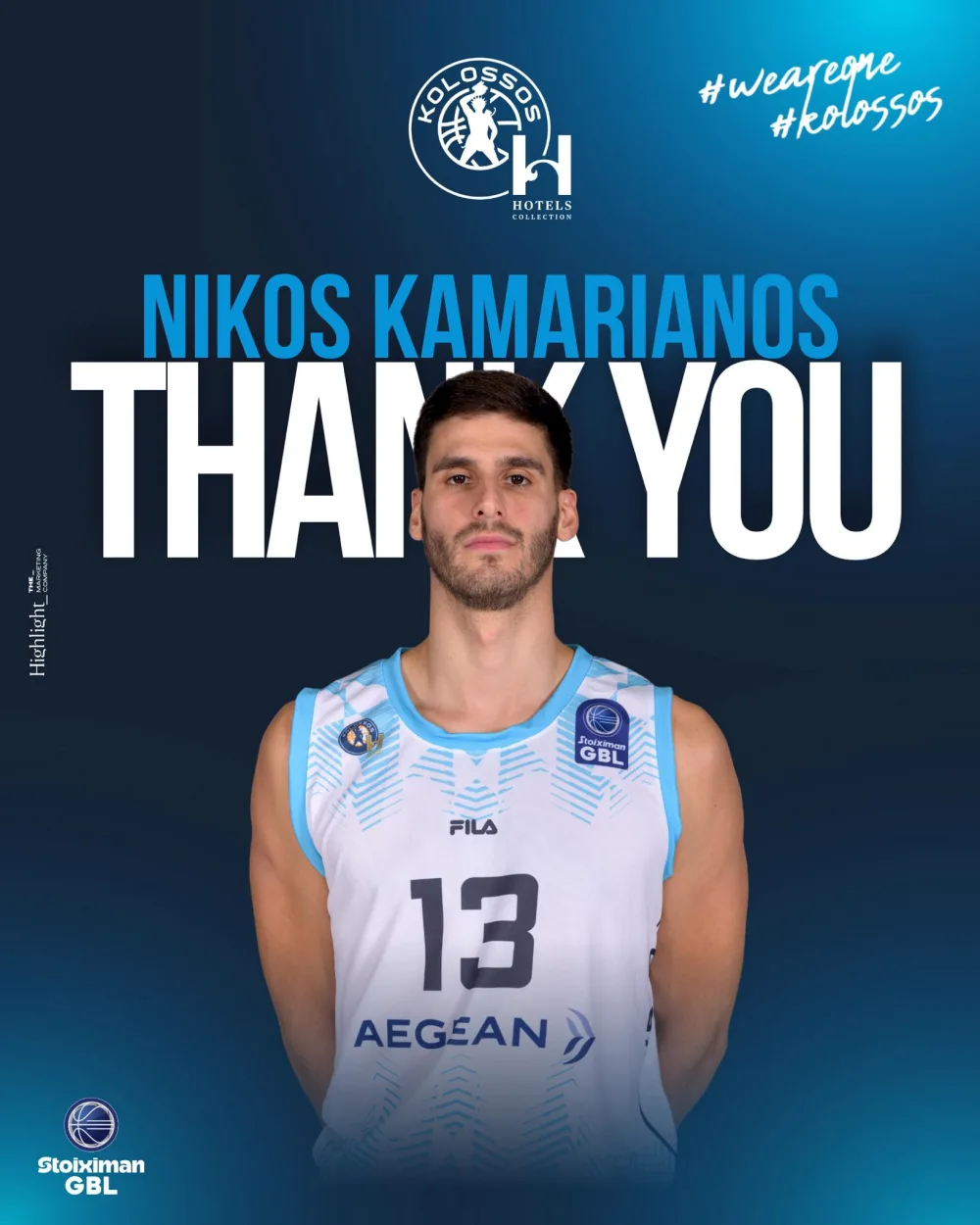 Παρελθόν από τον Κολοσσό Ρόδου ο Νίκος Καμαριανός