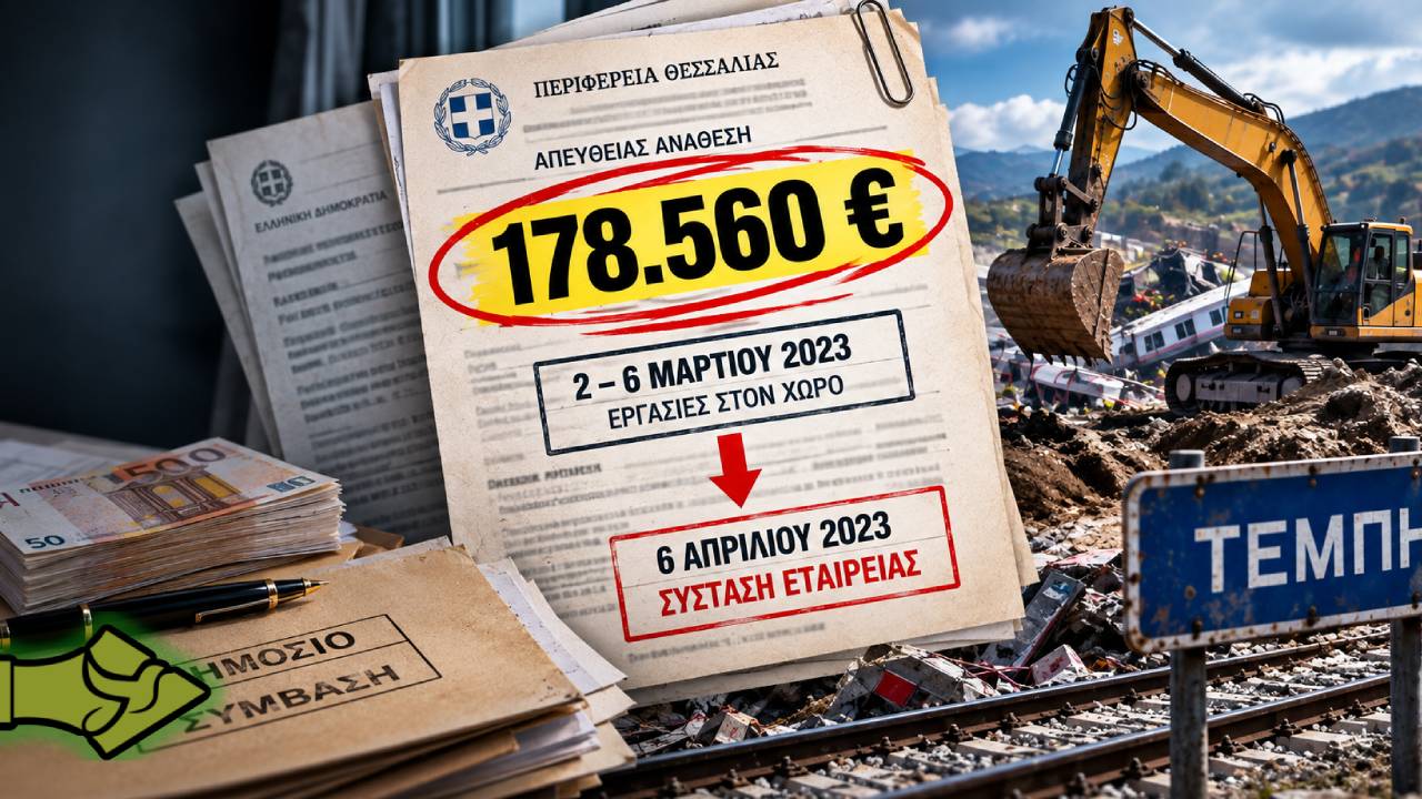 ΤΕΜΠΗ: 178.560€ σε εταιρεία που δεν είχε ακόμη συσταθεί; Νέα στοιχεία για το «μπάζωμα»